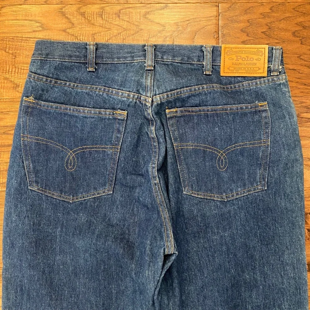 Polo Ralph Lauren Authentic Dungarees USA Blue Straight Leg Jeans W34 L32